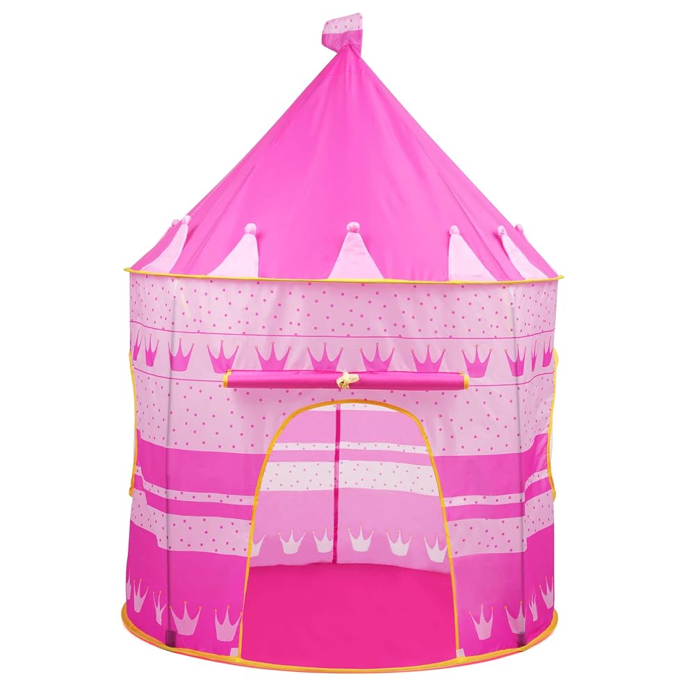 Children Kids Pop Up Wizard Princess Castle Playing Tent, Indoor Outdoor Playhouse Fun Toy