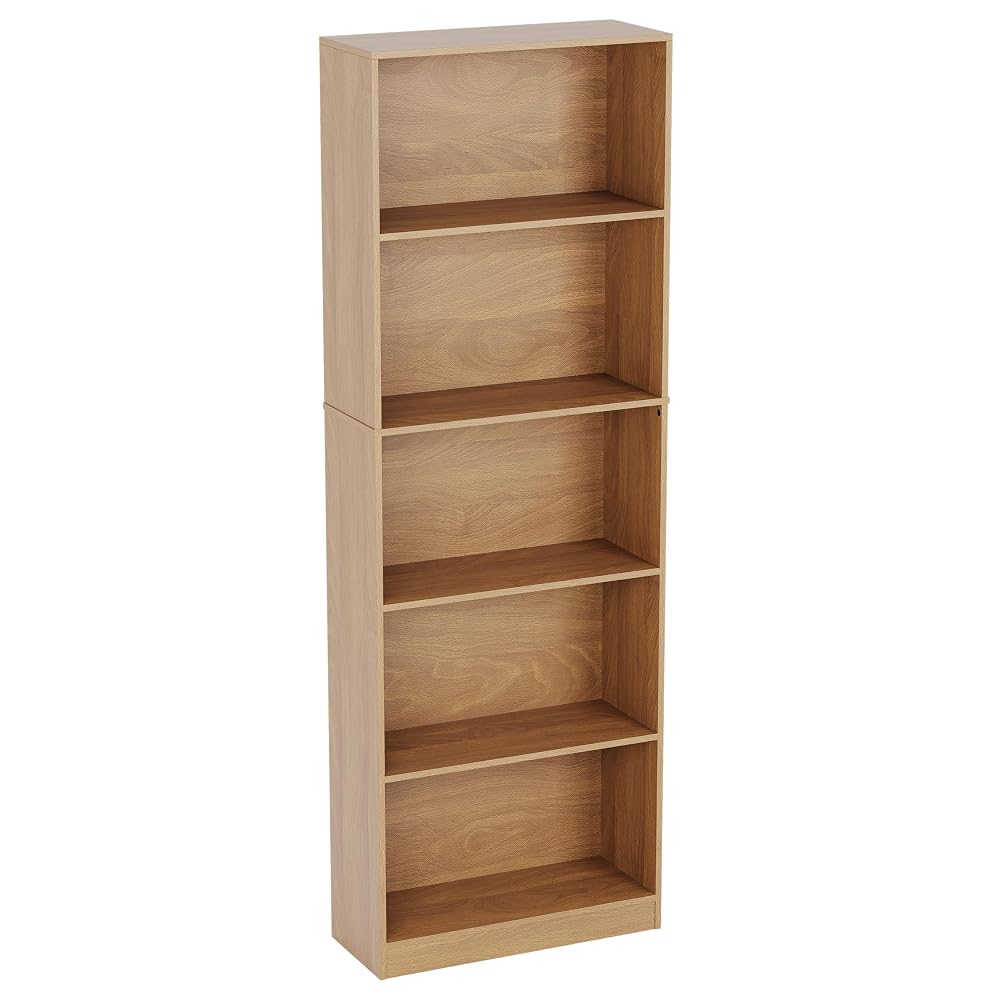 Vida Designs Cambridge 5 Tier Extra Large Oak Bookcase