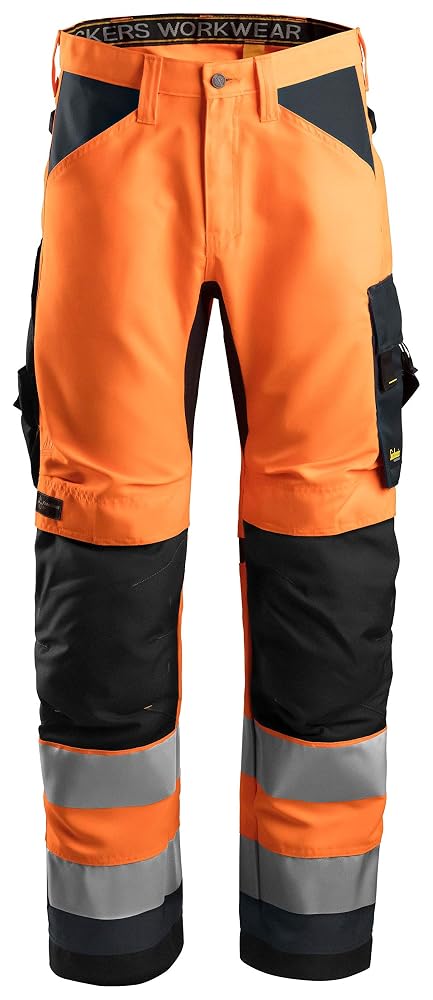 Snickers Workwear FlexiWork Trousers with Advanced KneeGuard, Black