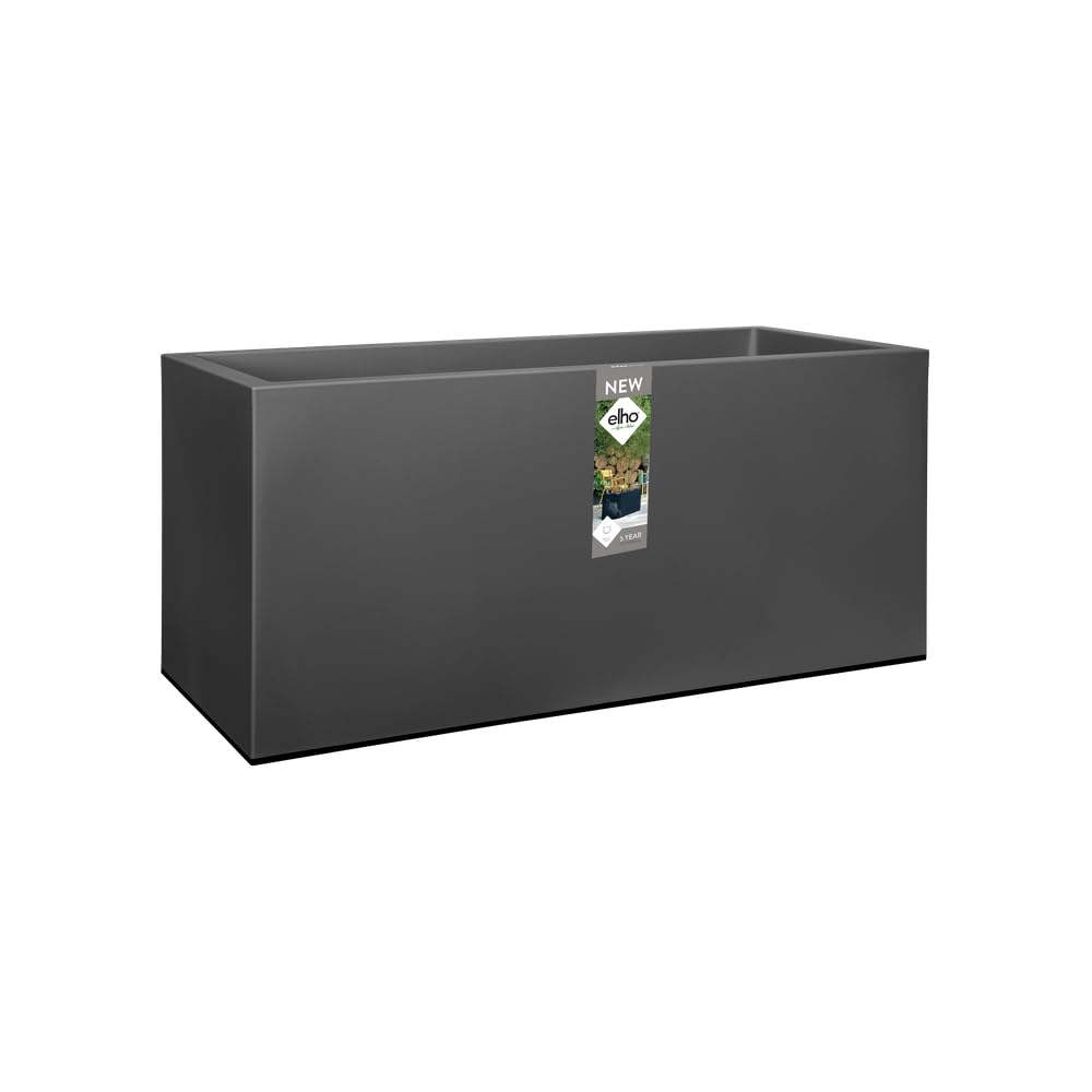 Elho Vivo Long Flower Box with Wheels, 90 x 90 x 30cm, Black
