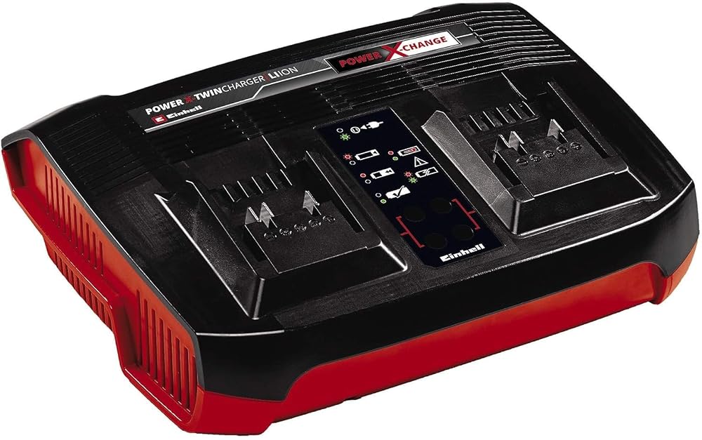 Einhell Twin Battery Charger 3A PXC, Simultaneous Charging 2x 18V Batteries
