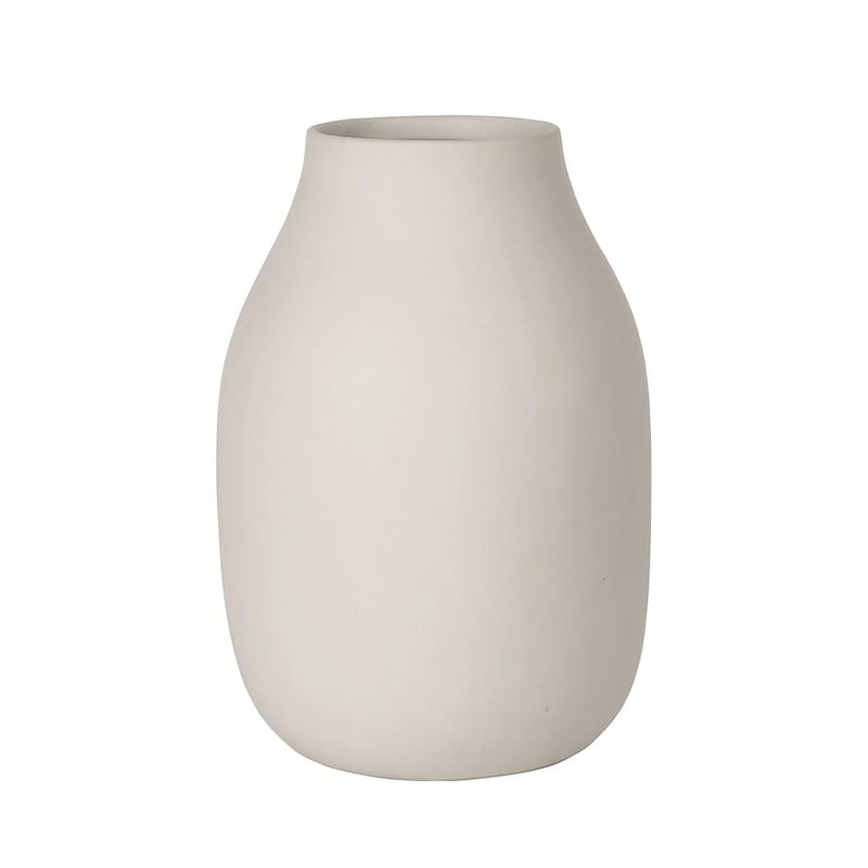 blomus COLORA Vase, Moonbeam, Handmade Elegant Decorative Table Vase, Height 20cm, Diameter 14cm
