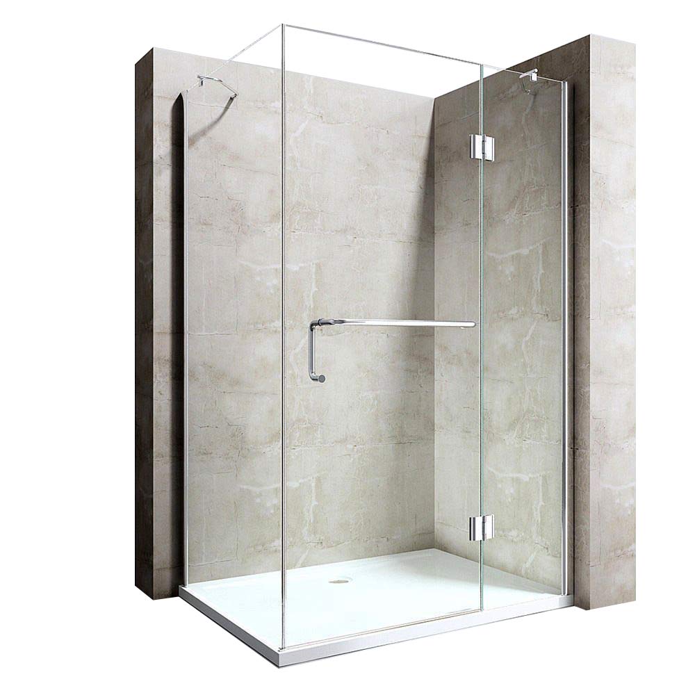 Durovin Bathrooms 1200 x 800mm Shower Enclosure with Anti-Slip Acrylic Tray, Hinged Door with Towel Rail, 8mm Safety Glass