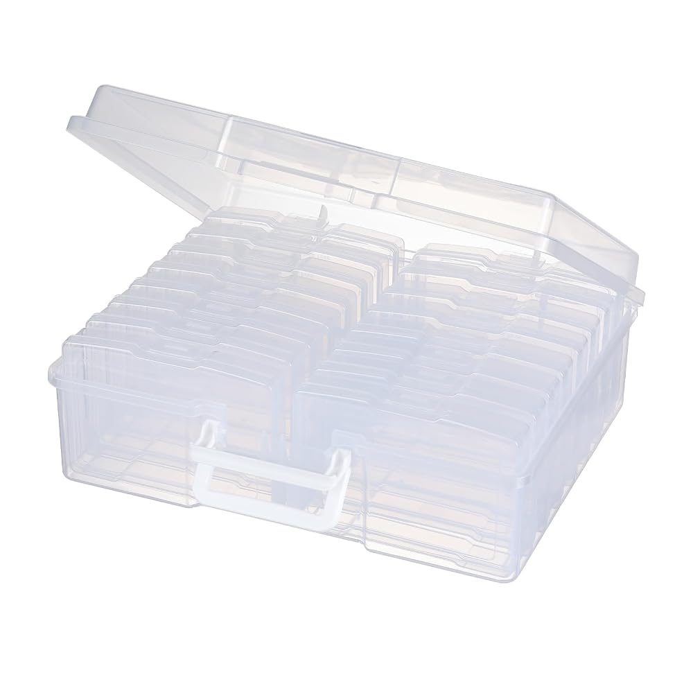 Novelinks Photo Case 4" x 6" Photo Box Storage, 16 Inner Photo Keeper Organiser Cases