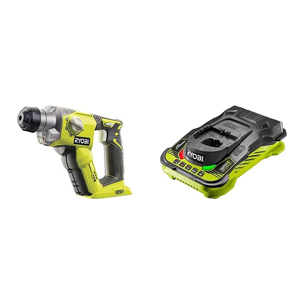 Ryobi R18SDS-0 ONE+ SDS Plus Cordless Rotary Hammer Drill with 2.5Ah Battery and Charger