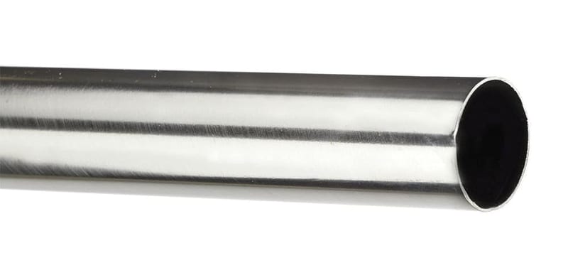 ABC Decor Trade Pole, 1 Piece Metal Curtain Pole, 28mm Diameter Pole Only, Satin Steel (120cm)