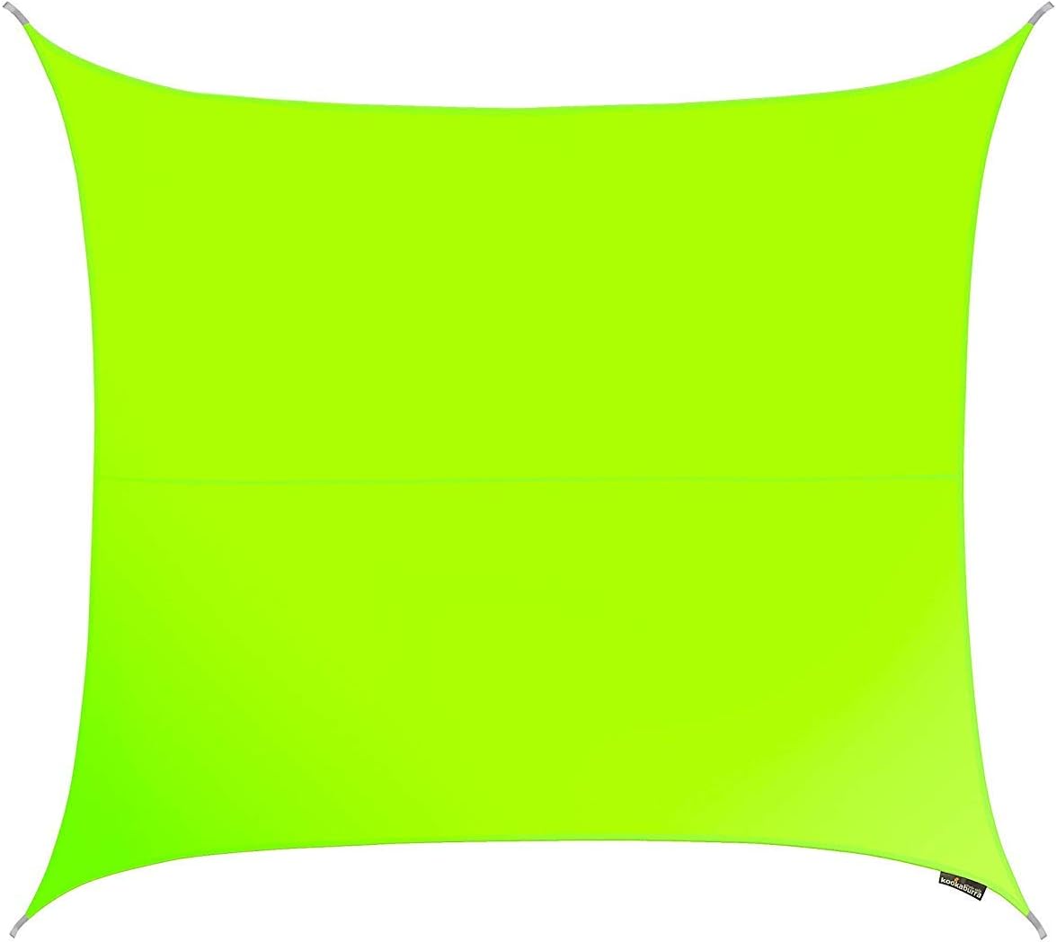 Kookaburra 5.4m Square Water Resistant Garden Patio Sun Shade Sail Canopy 96.5% UV Block with Free Rope (Polar White)