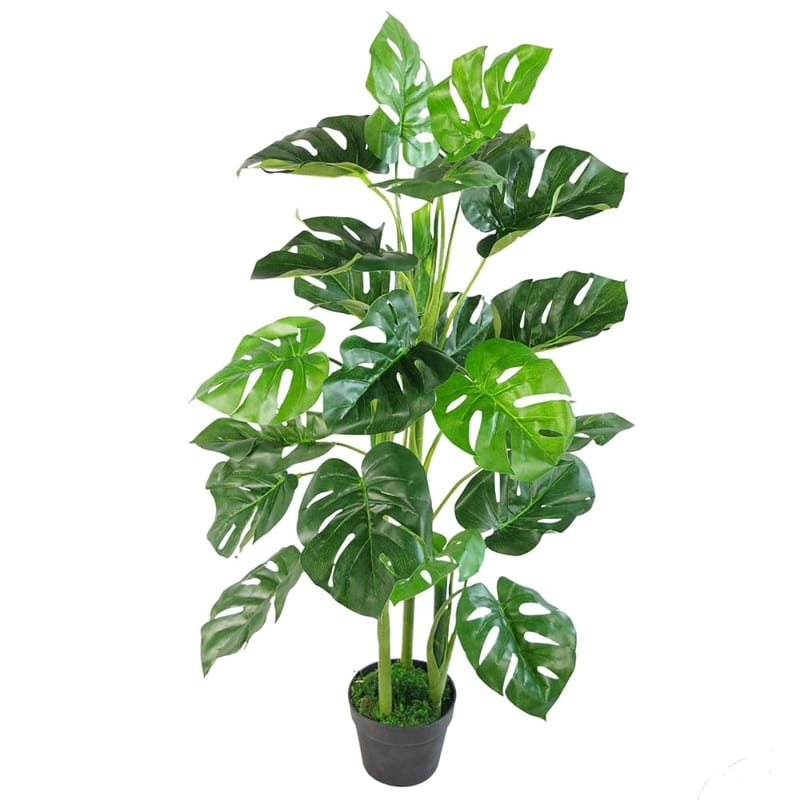 Leaf Artificial Monstera Plant, 100cm, Realistic Cheese Plant in Pot for Home and Office Décor