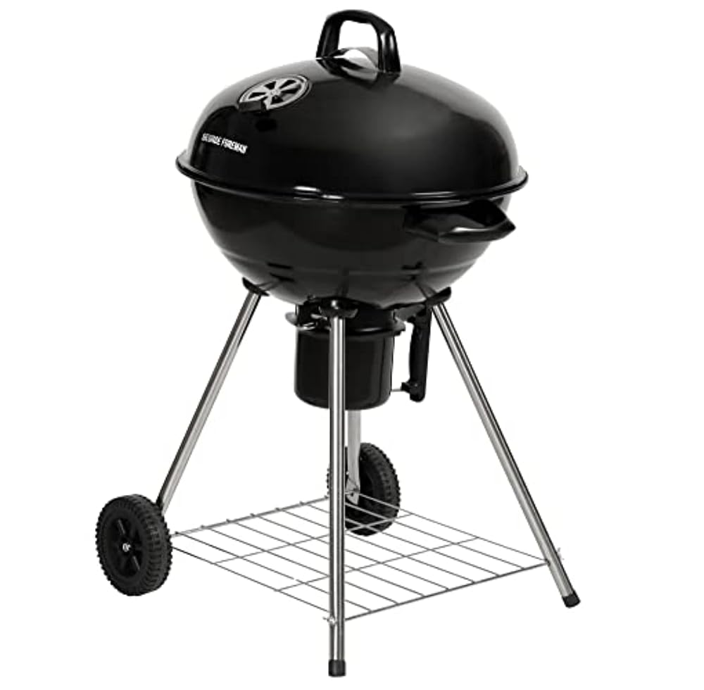 George Foreman Portable Charcoal BBQ Round Kettle, 47.5cm