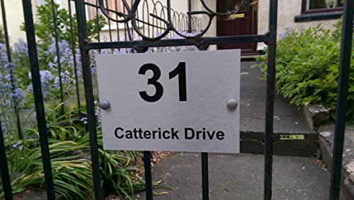 Bluestorm Signs Personalised House Sign Plaque for Wrought Iron Garden Gate, Unique Item