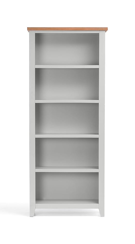 Julian Bowen Richmond Tall Bookcase, Grey/Oak