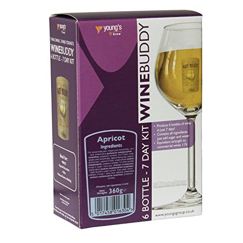 WineBuddy Apricot Fruit Wine Kit - 6 Bottles in 7 Days - Young's Home Brew