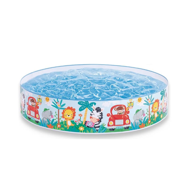Intex Duckling Snapset Pool 122 x 25cm, Kids Paddling Pool with Duck and Fish Design