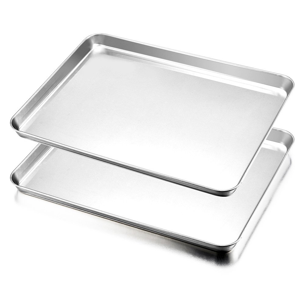 HaWare Baking Tray Set of 2, Stainless Steel Oven Sheet Pans