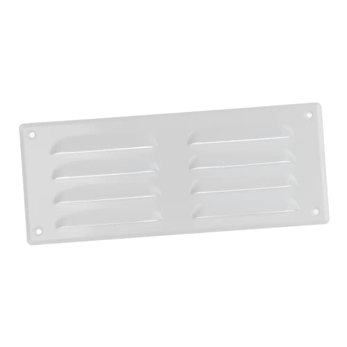 MAP 260 x 105mm White Metal Air Vent Grille with Insect Mesh