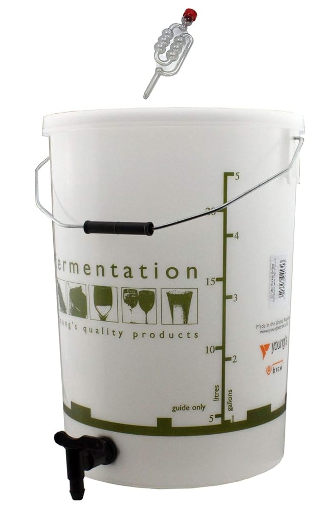 Young's 25 Litre Fermentation Bucket with Drilled Lid, Tap and Airlock