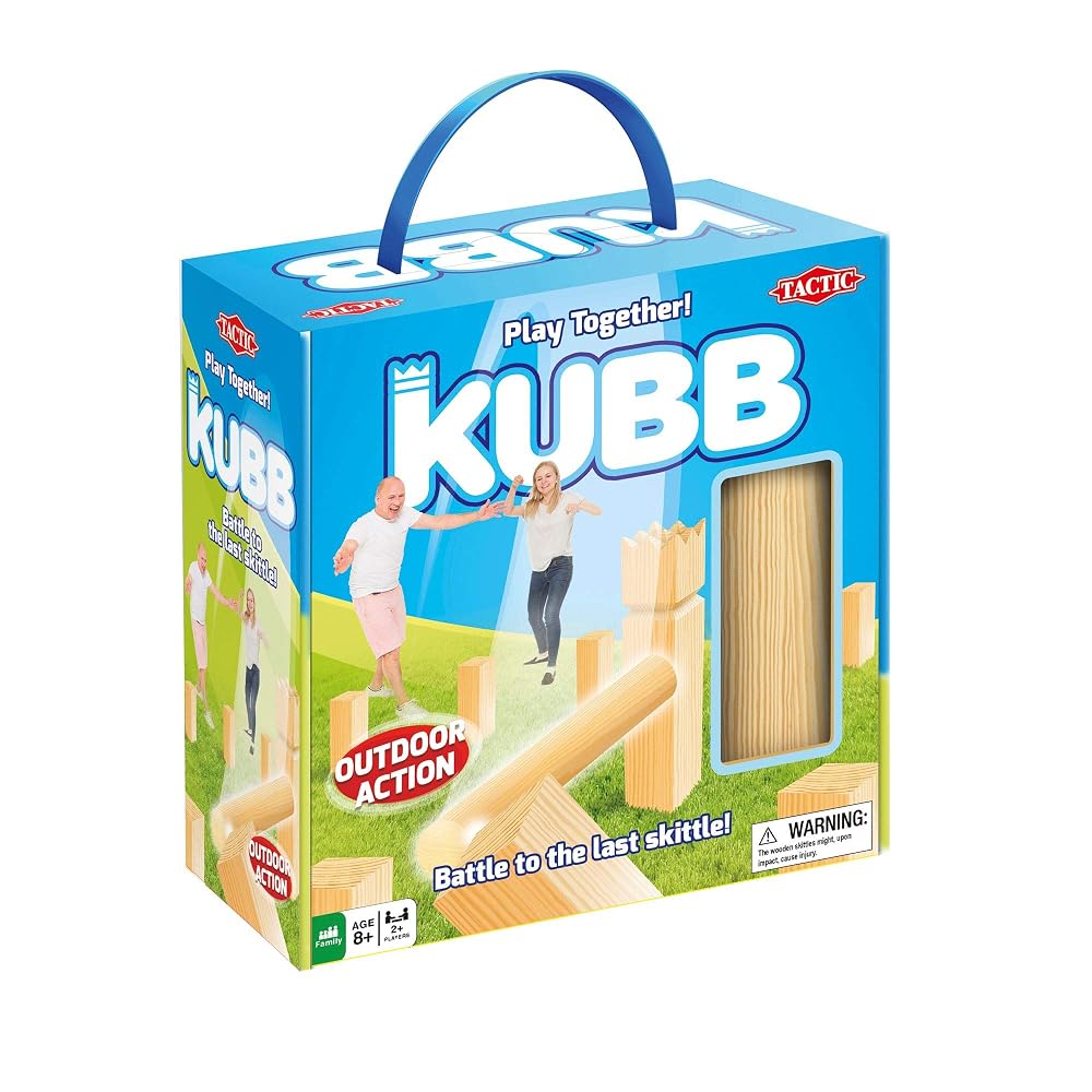 Tactic Kubb Outdoor Wooden Skittles Game