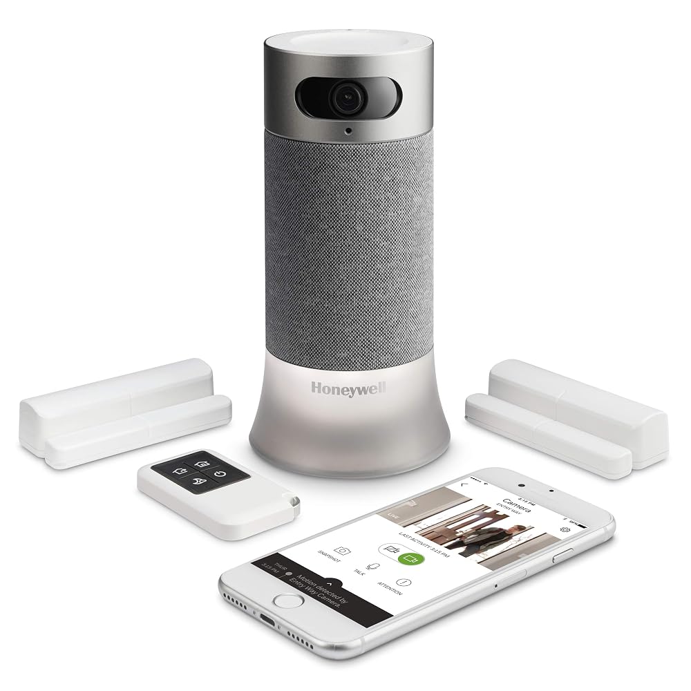 Honeywell Home Smart Home Security Starter Kit, Hub, Motion Sensor and Door/Window Sensor, Grey