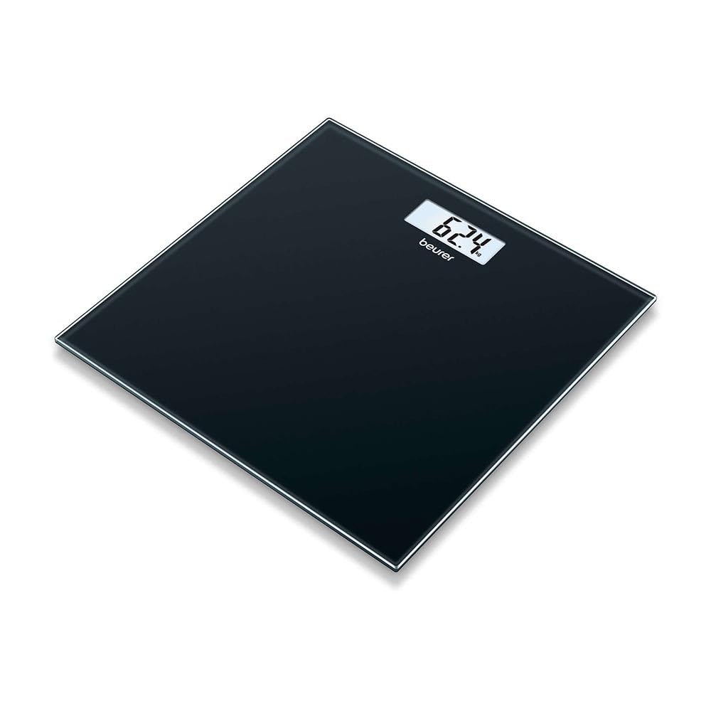 Beurer GS10 Digital Glass Bathroom Scale with Easy To Read Display, Black