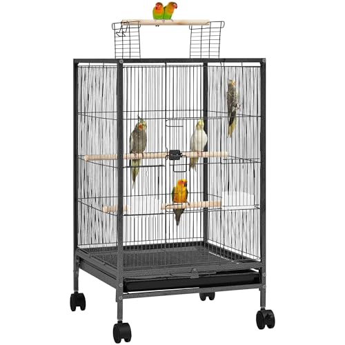 Yaheetech Budgie Cage 46 x 35 x 104.5 cm with Open Top, White