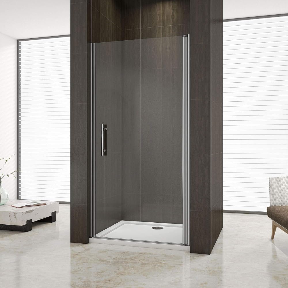 Aica Bathrooms 800mm Pivot Shower Door, Shower Enclosure Cubicle Door, 6mm Glass