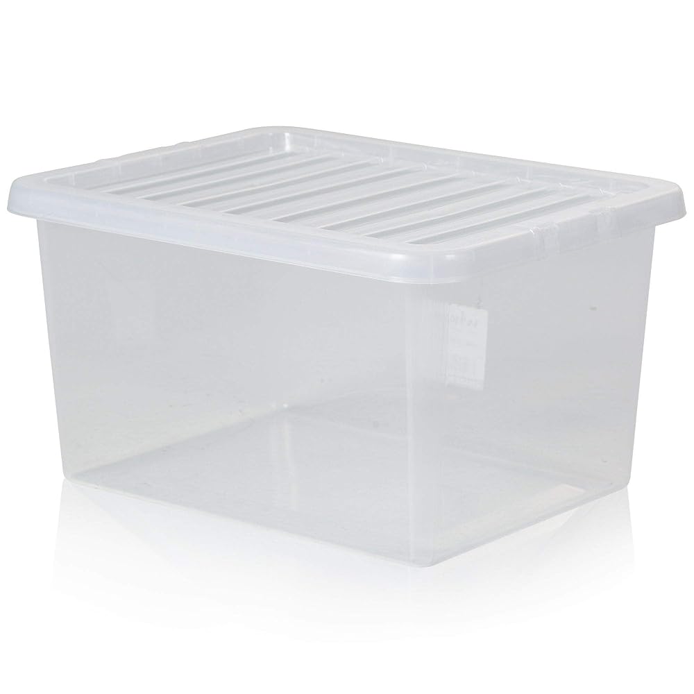 Wham Crystal Storage Box and Lid, 31 Litre, Clear