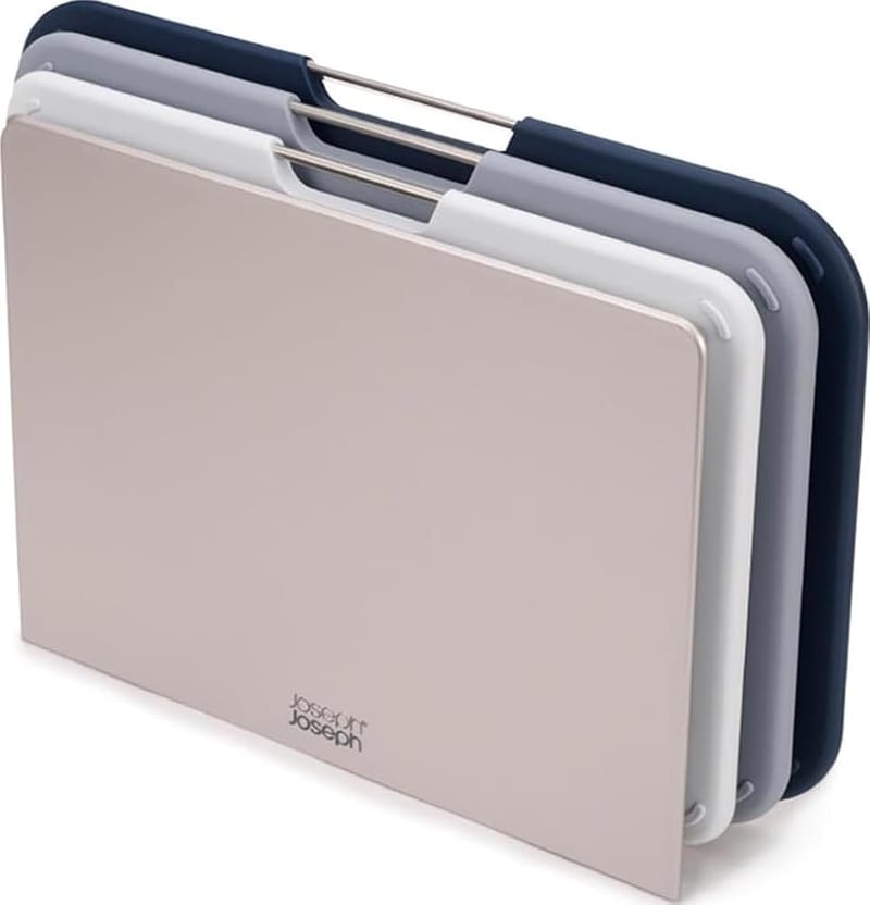 Joseph Joseph Nest 3 Piece Colour-Coded Chopping Board Set With Storage Stand