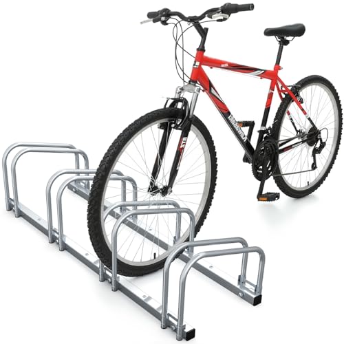 VOUNOT® 4 Bike Stand Floor or Wall Mounted Bike Rack for Garage Bicycle Parking Rack Cycle Storage Locking Stand