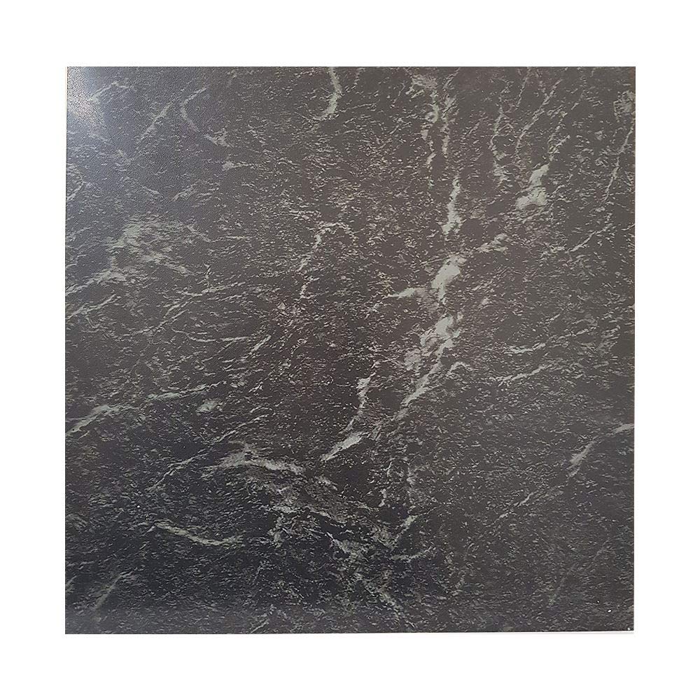 Floor Tiles Self Adhesive Vinyl Flooring, Kitchen & Bathroom Black Marble Effect