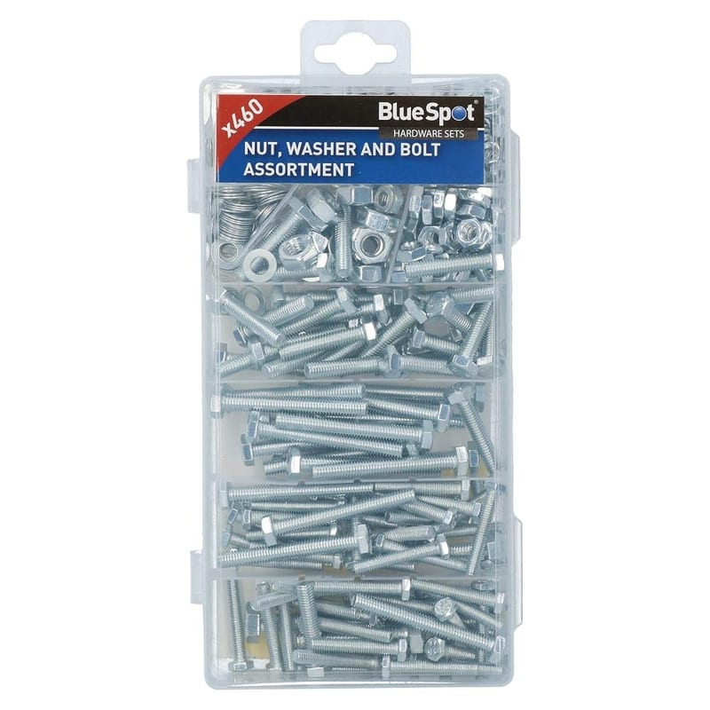 Metric M5-M8 Hex Nuts, Bolts & Washer Assortment Kit, 460 Piece