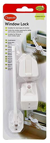 Clippasafe Premium+ Window Lock, Restricts Window Opening for Child Safety