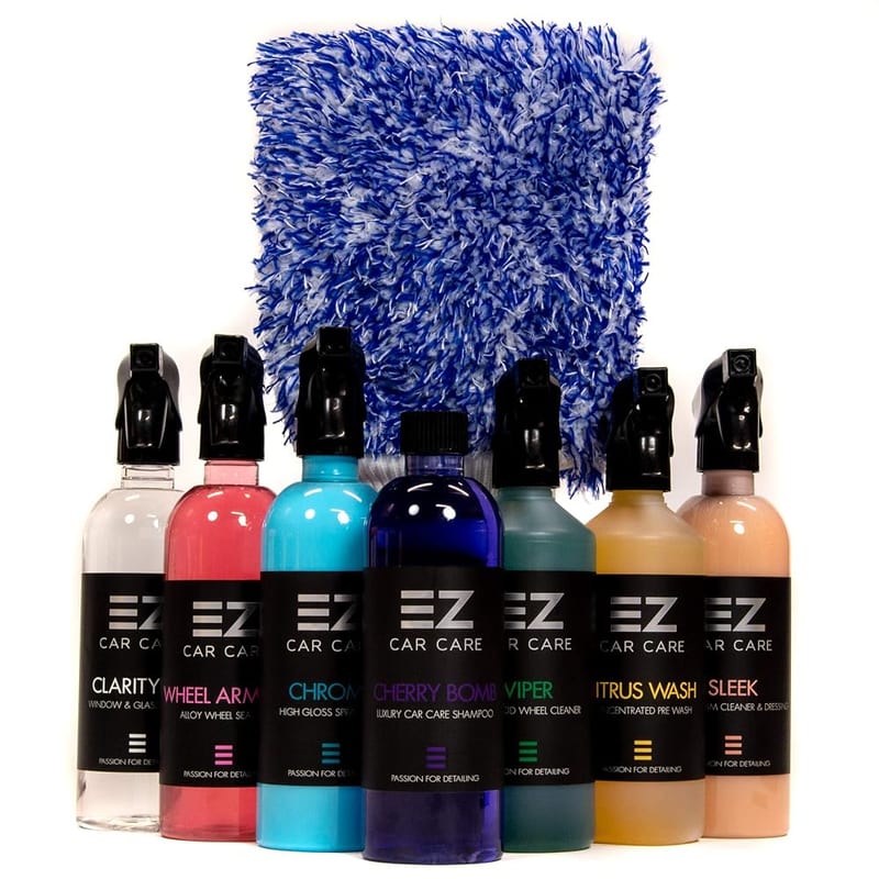 Essential Car Cleaning Kit: Perfect for Bodywork, Wheels and Interiors Polishing and Wax + Valeting Gift Set