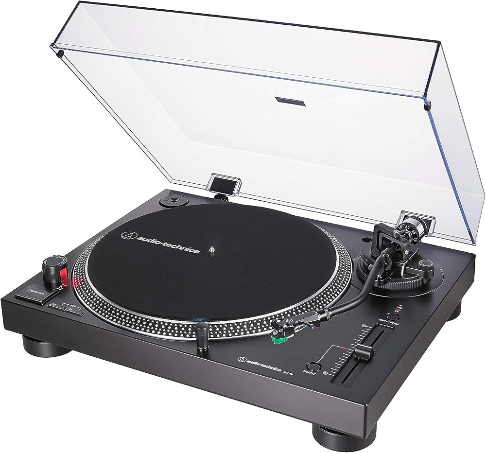 Audio-Technica AT-LP120XUSB Manual Direct-Drive Turntable (Analogue & USB), Black