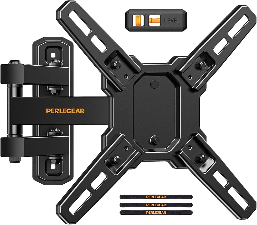 Perlegear TV Wall Bracket for Most 13-42 Inch TVs up to 25kg, Full Motion TV Wall Mount Swivels/Tilts/Extends/Rotates, Max VESA 200x200mm