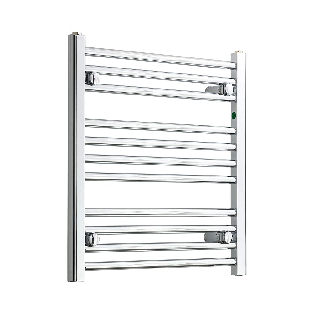 companyblue 550mm Wide Straight Chrome Heated Towel Rail Radiator Ladder Bathroom Warmer (600 x 550 mm)