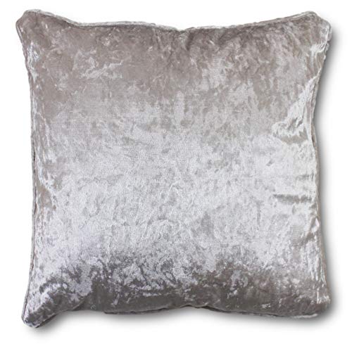 4 x Luxurious Soft Crushed Velvet Cushion Cover Cream 24" x 24" (60cm x 60cm) - Pack of 4