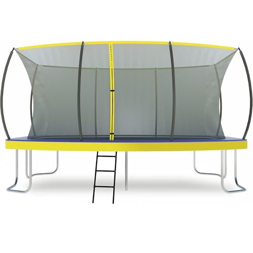 ZERO GRAVITY Ultima 5 Rectangular Barrel Trampoline in 3 Sizes. High Specification with Safety Enclosure Netting and Ladder (15ft x 10ft Barrel)