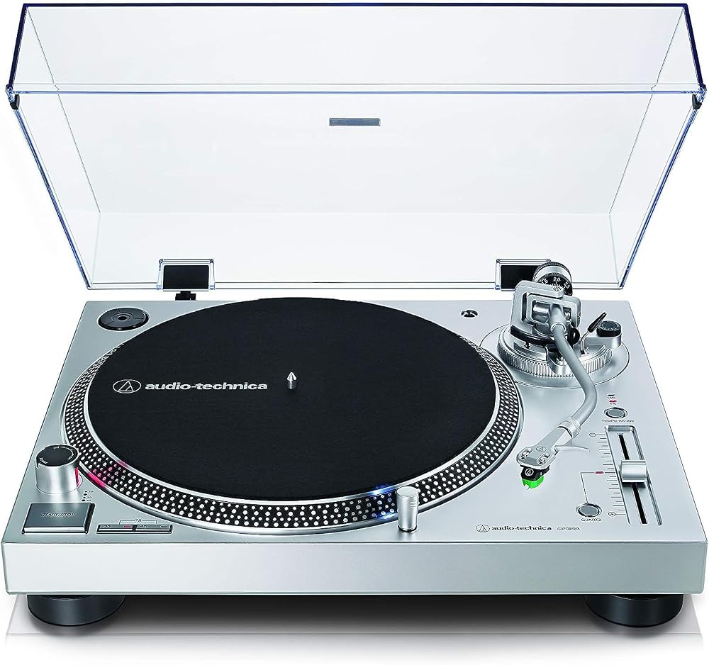Audio-Technica AT-LP120XUSB Manual Direct-Drive Turntable (Analogue & USB), Silver