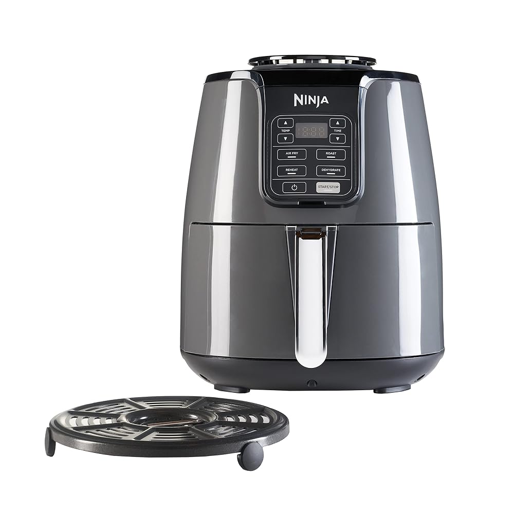 Ninja Air Fryer AF100UK, 3.8L, 4-in-1, Digital, Grey & Black