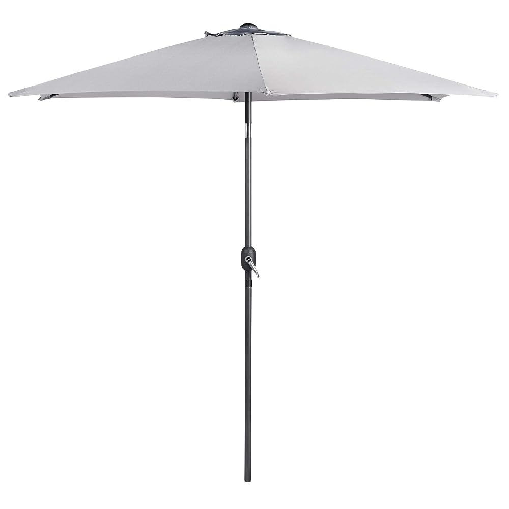 VonHaus 2.7m Steel Parasol, UV50+ Protection, Grey