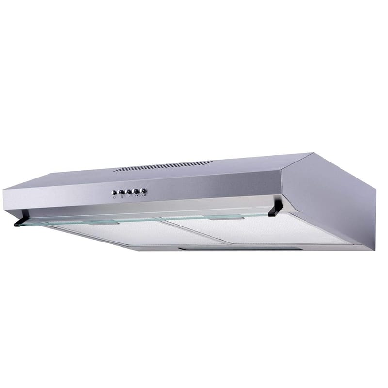 SIA VSR60SS 60cm Visor Cooker Hood, Under Cabinet Wall Mounted, Top Vented - Stainless Steel