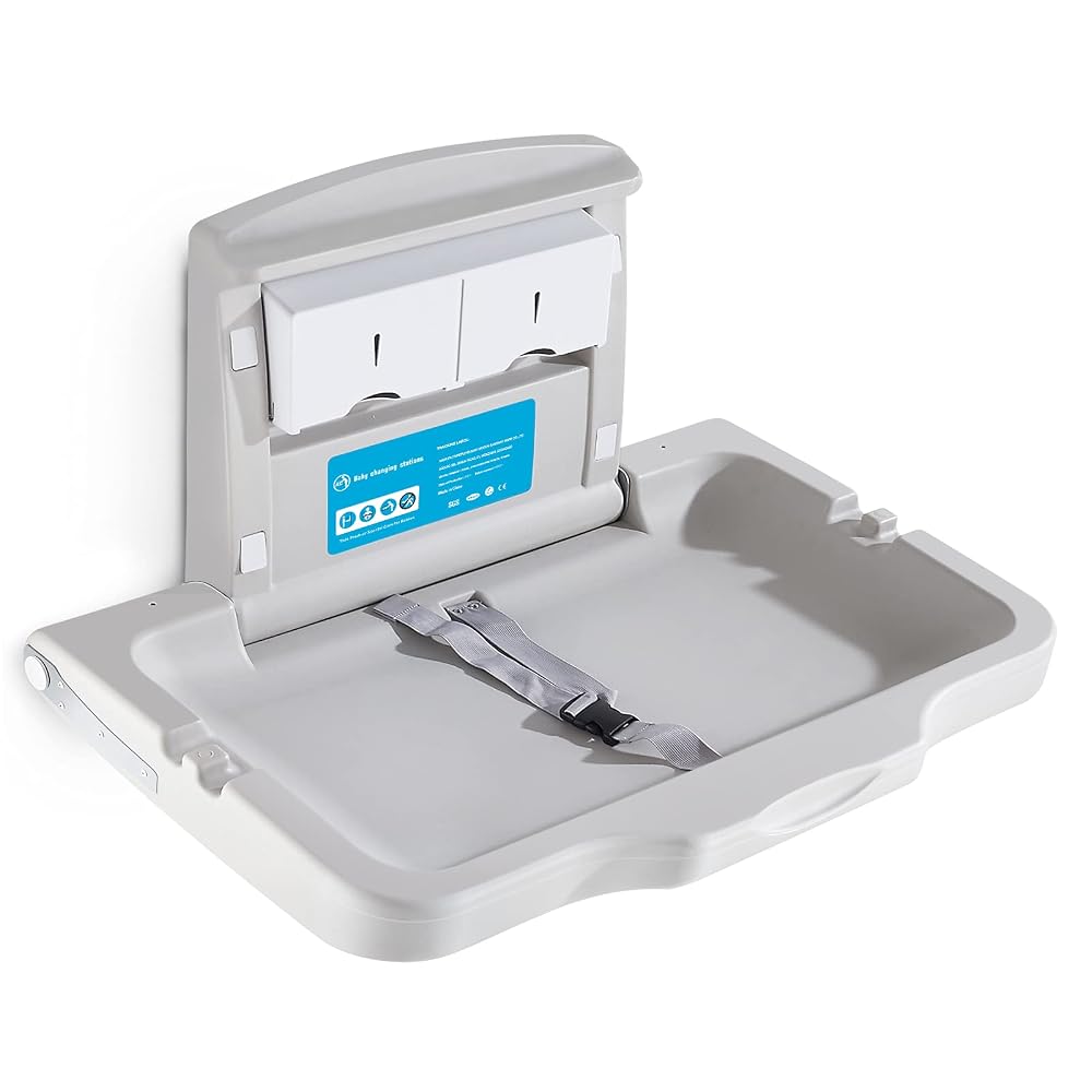 Modunful Horizontal Baby Changing Station and Table with Storage Shelf