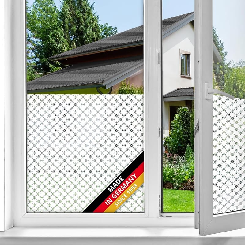 d-c-fix Ally Static Cling Window Film Privacy, 67.5cm x 1.5m, Frosted Geometric Design