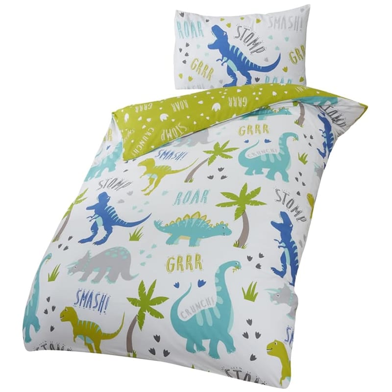 Rapport Roarsome Dinosaur Duvet Set, Kids Reversible Bedding