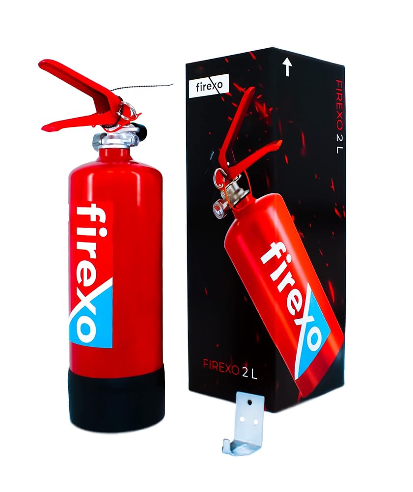 Firexo All in One Fire Extinguisher (2 Litre / 2kg) — Multipurpose Extinguisher for ALL FIRES Inc. Li-ion Battery Fires