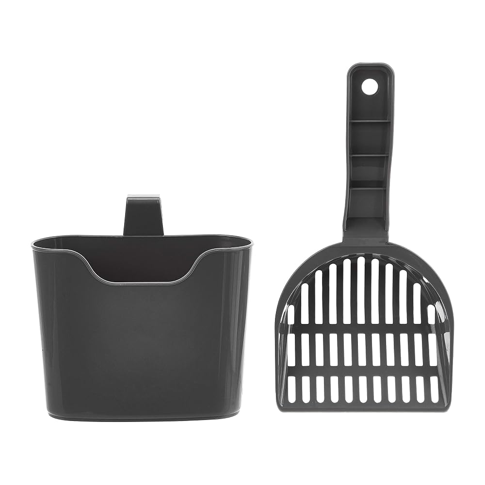 Amazon Basics Litter Scoop with Holder for Cat, Unscented