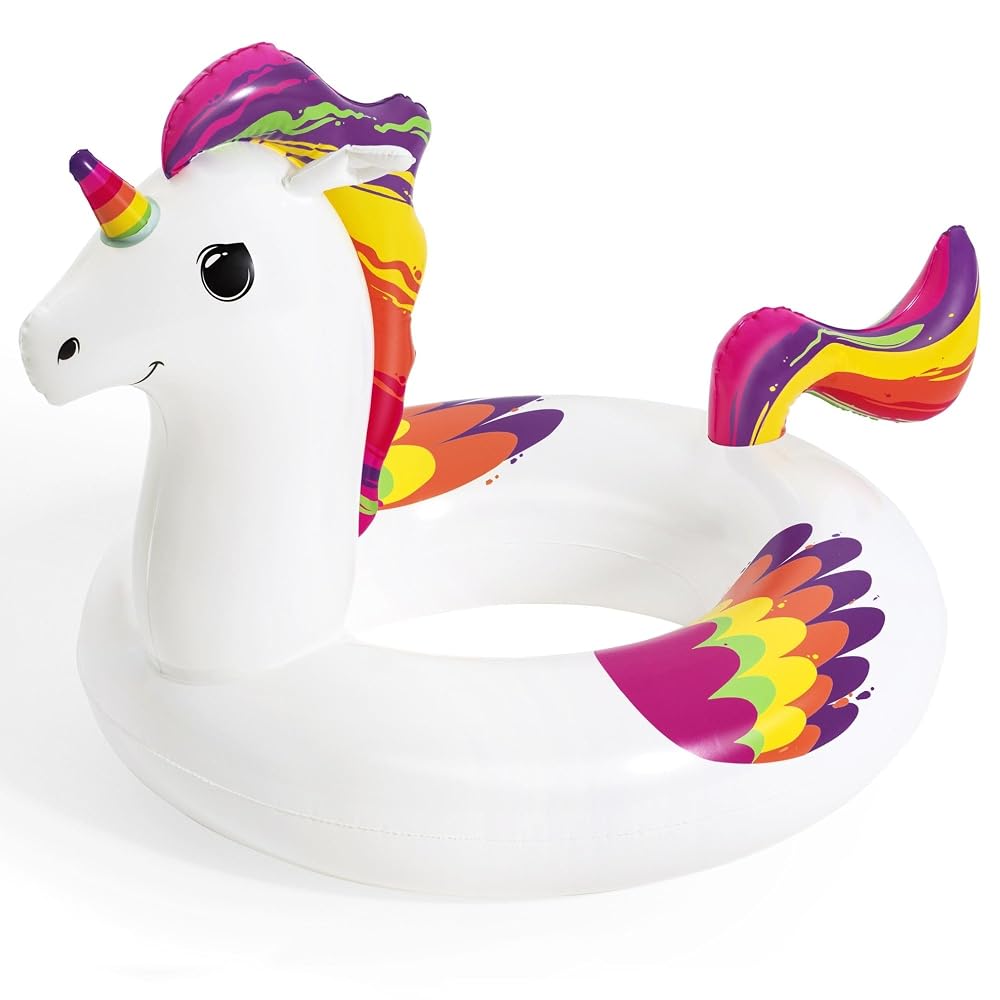 Bestway Fantasy Unicorn Pool Float, Inflatable Rubber Ring for Kids