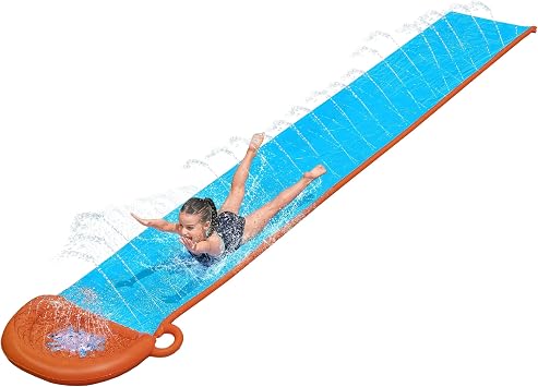 Bestway H20GO Single Lane Slip and Slide, Inflatable Water Slide for Kids, Summer Garden Outdoor Toy with Built-in Sprinklers and Drench Pool