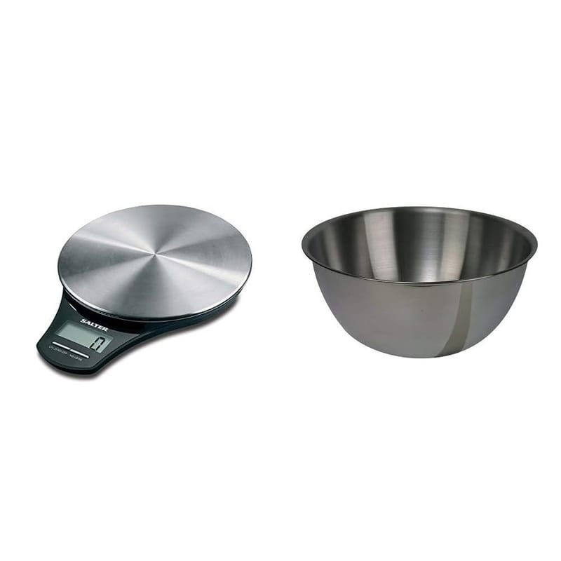 Salter Stainless Steel Digital Kitchen Weighing Scales, Electronic Cooking Scale