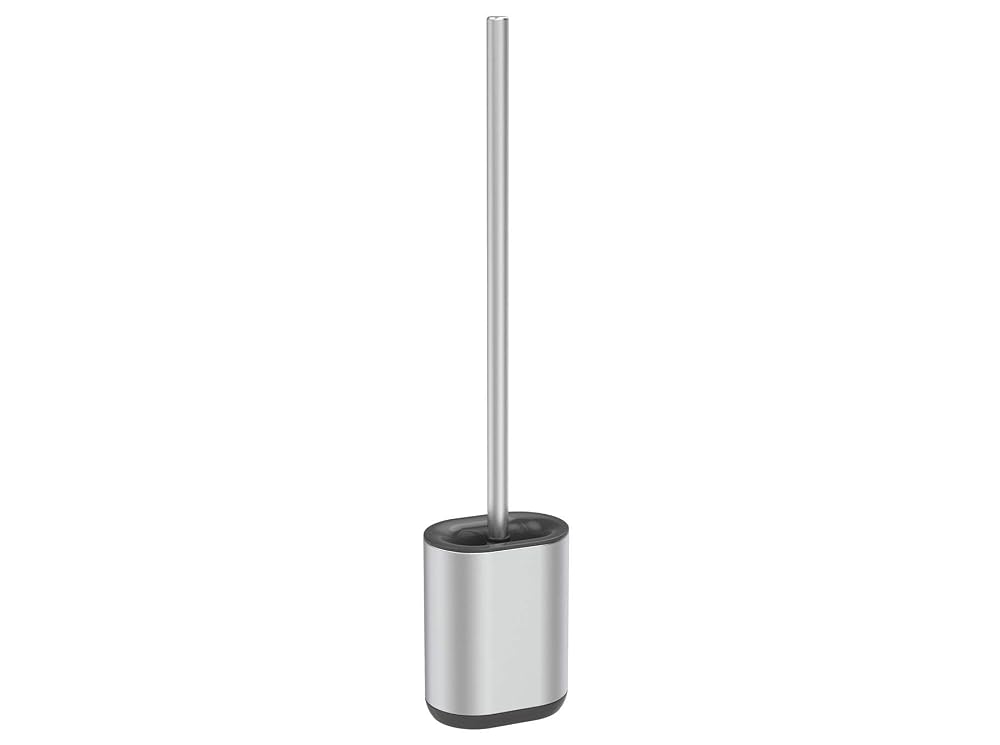 Keto Freestanding Toilet Brush & Holder, Stainless Steel Handle, Flexible Head